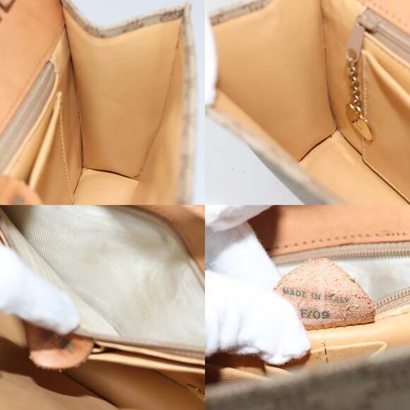 CELINE Macadam Canvas Shoulder Bag Coated Canvas Beige - Picture 12 of 12